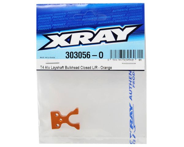 XRAY T4 Alu Layshaft Bulkhead Closed L/R orange