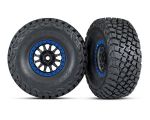 Traxxas BFGoodrich Baja KR3 Reifen auf blauen Felge montiert TRX8474X
